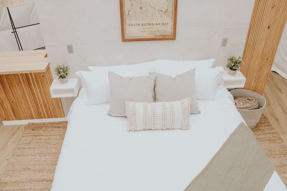 Back Forty Glamping Bed in Southern Georgian Bay