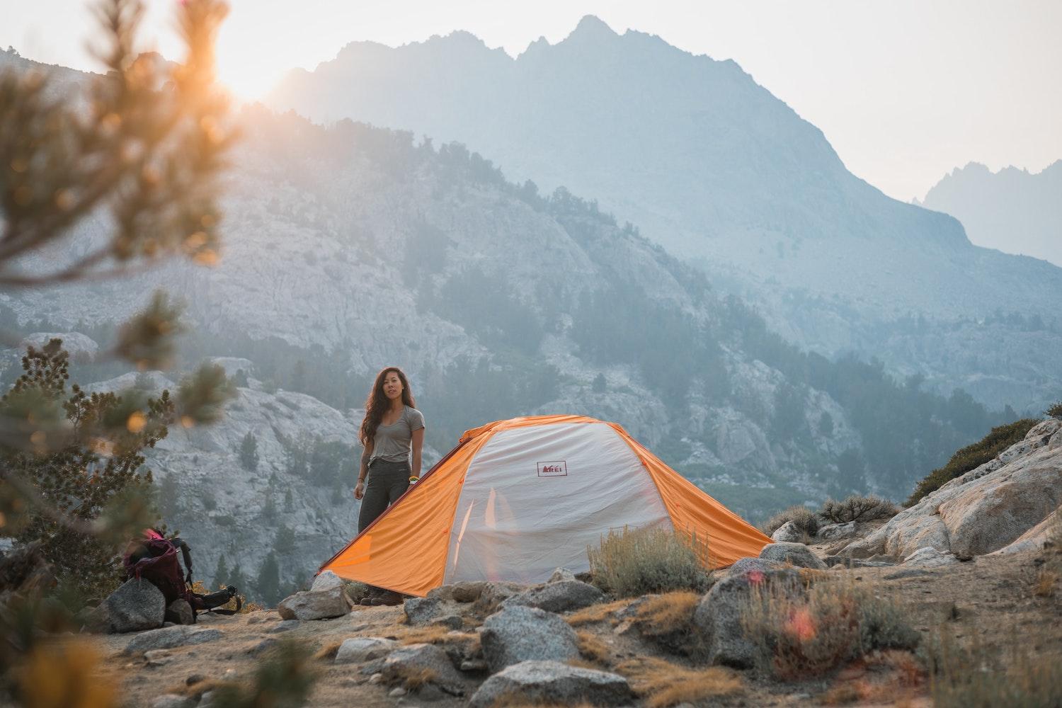 camping in nature