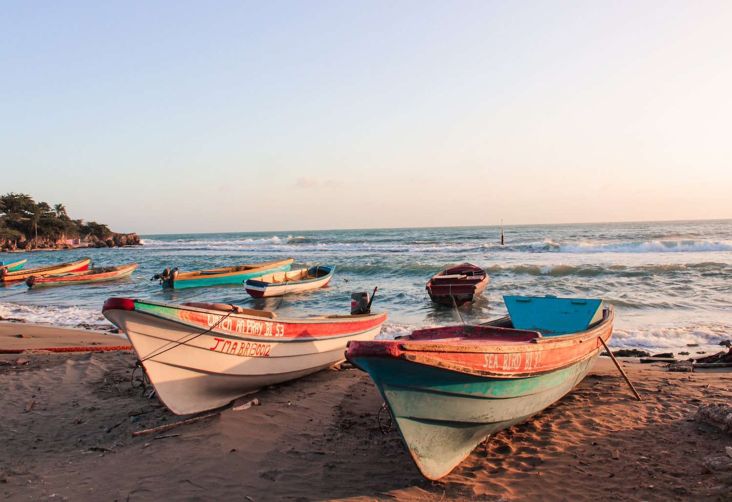 exotic vacation ocean with boats