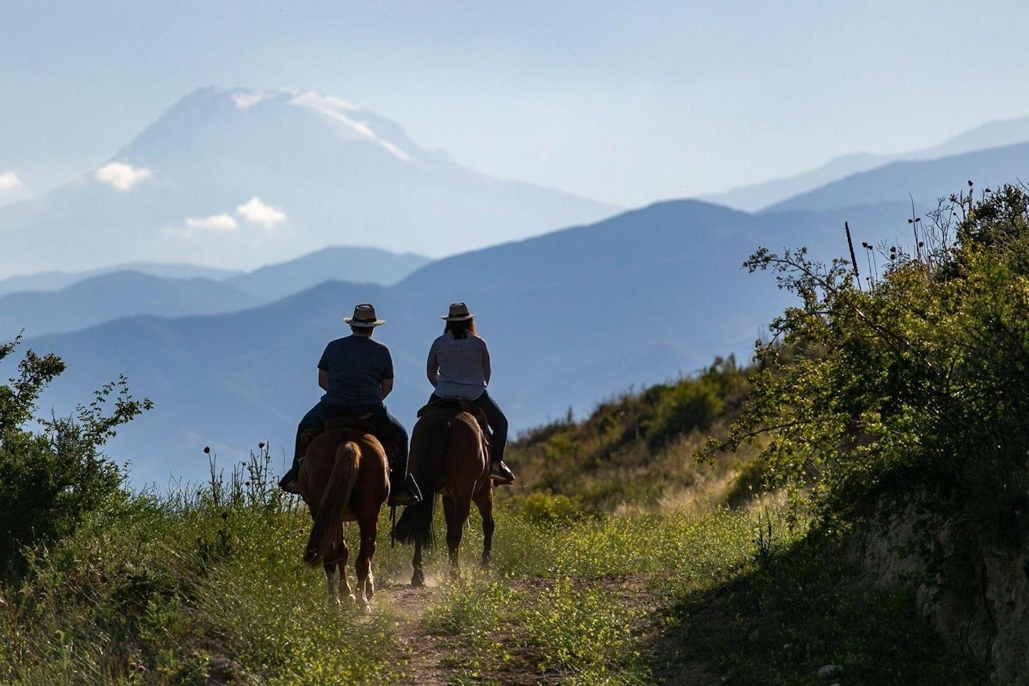 embrace cowboy core on a mountain horseback ride
