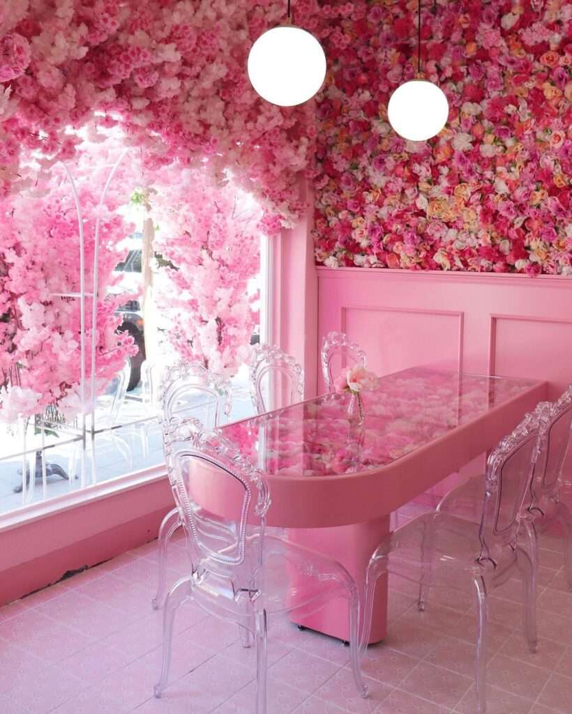 Barbiecore at the Pink Rose Cafe