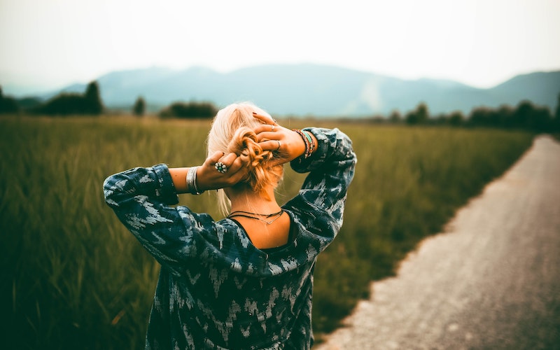 healthy woman traveling