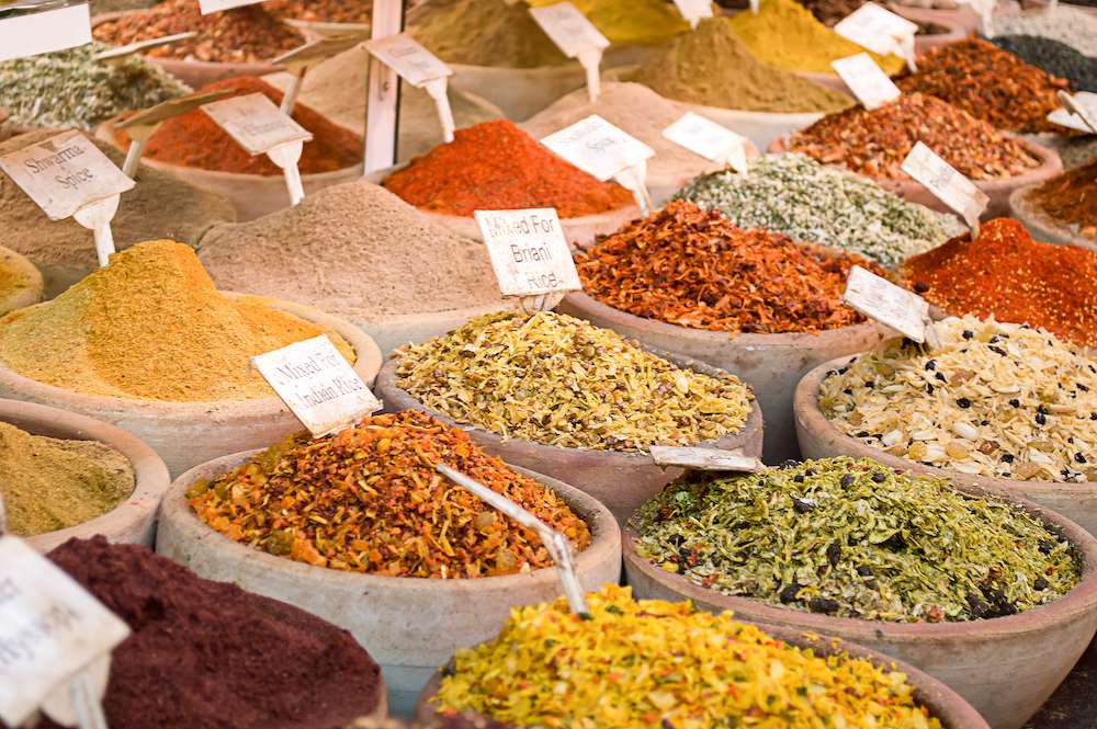 spices for cooking on sale at the city bazaar