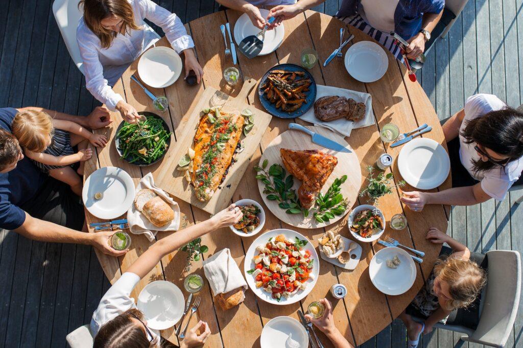 dining with friends