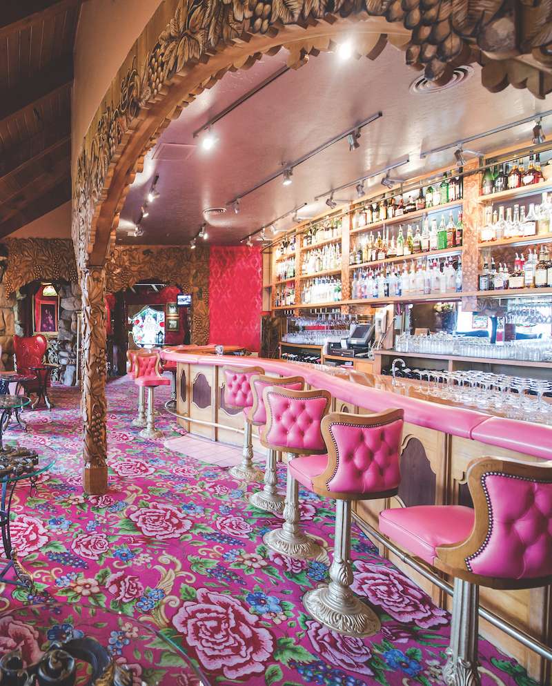 barbiecore madonna inn bar