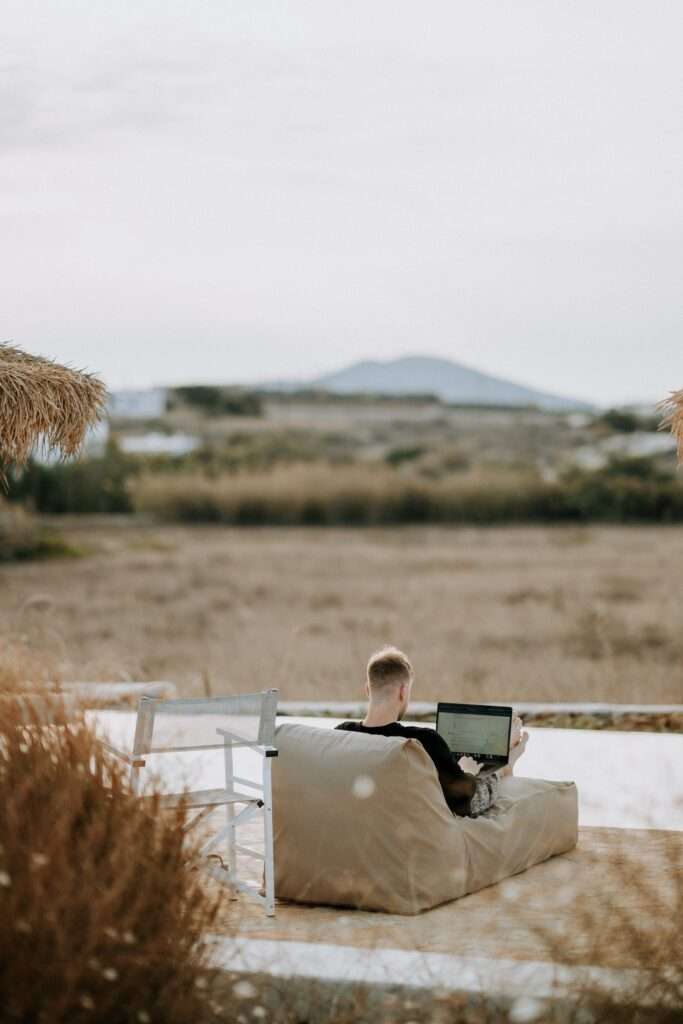 digital nomad on laptop