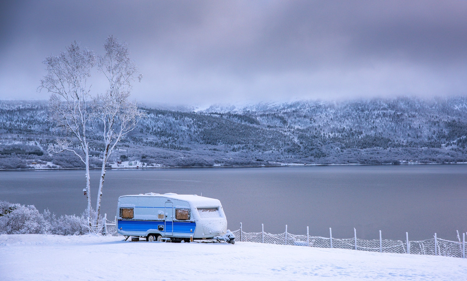 RV camping winter
