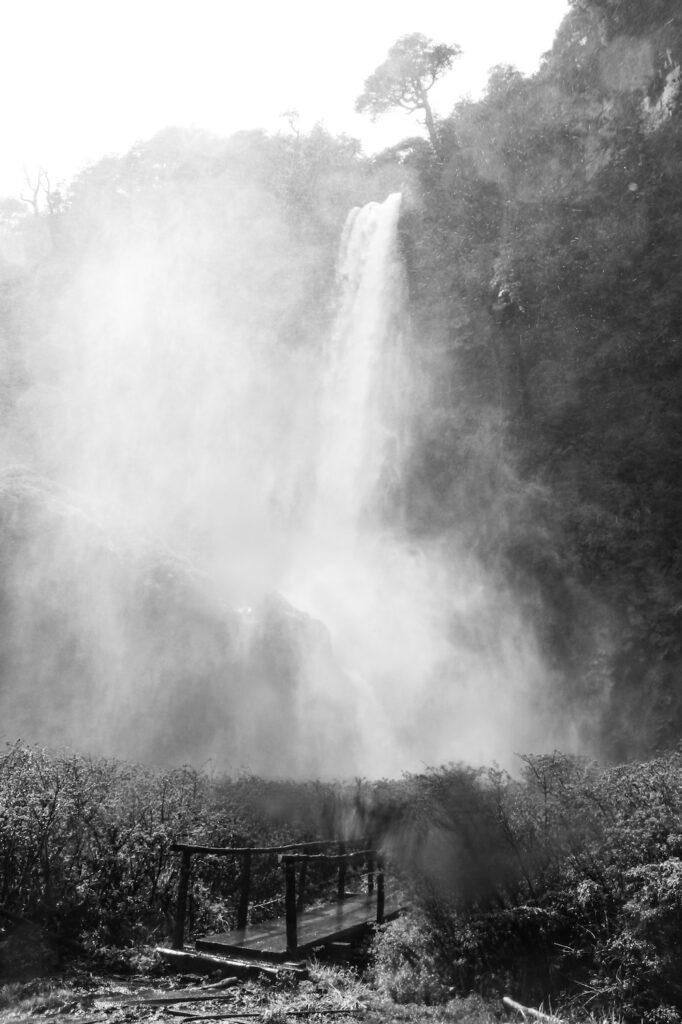 Salto El Leon waterfall in chile