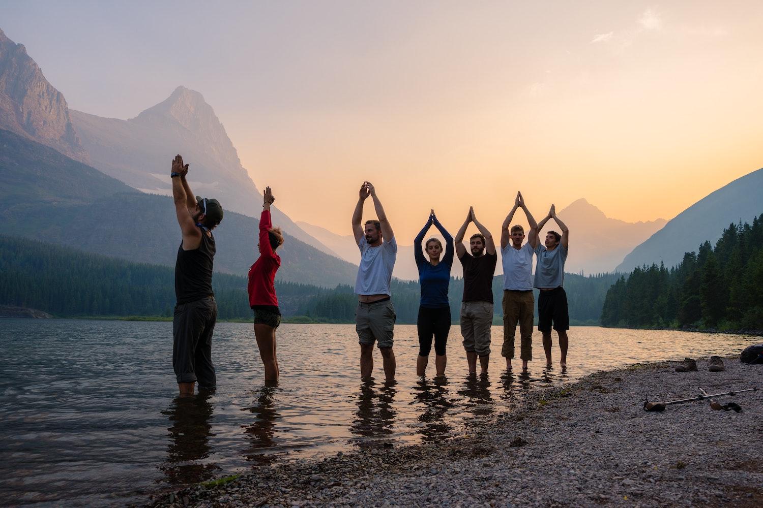 wellness yoga retreat group