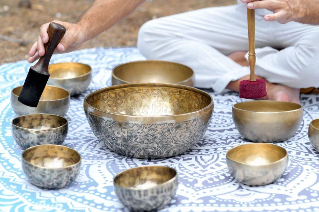 sound healing on retreat